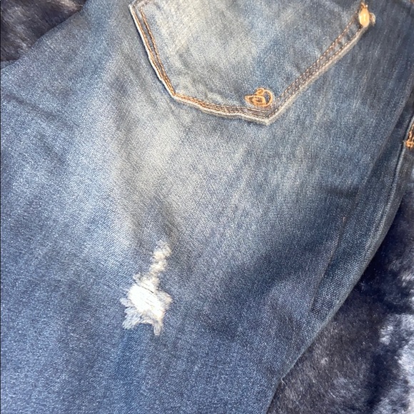 Distressed Medium Dark wash Skinny jeans - Picture 3 of 4